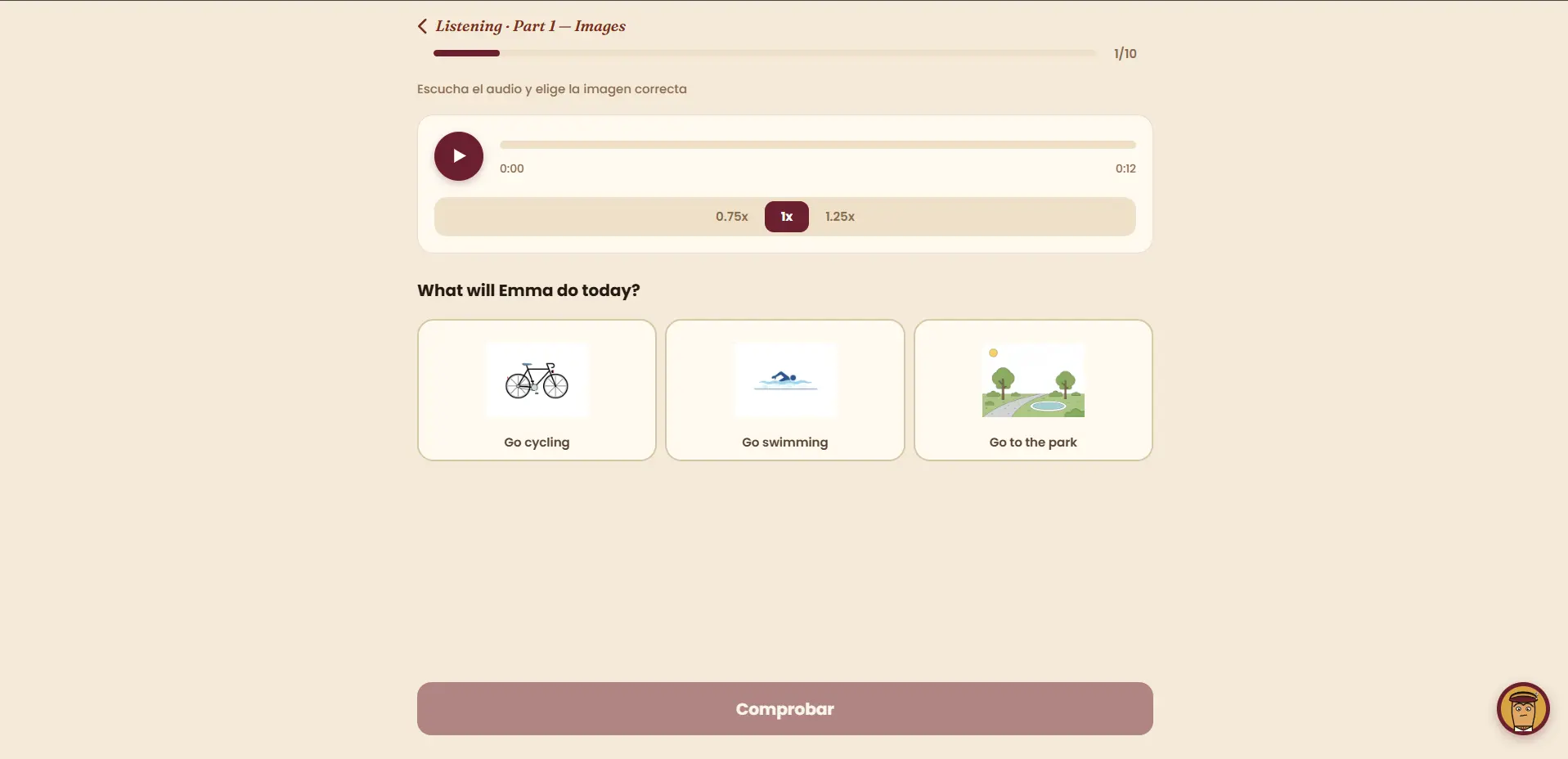 Tito English — Ejercicio de Listening con imágenes generadas por IA